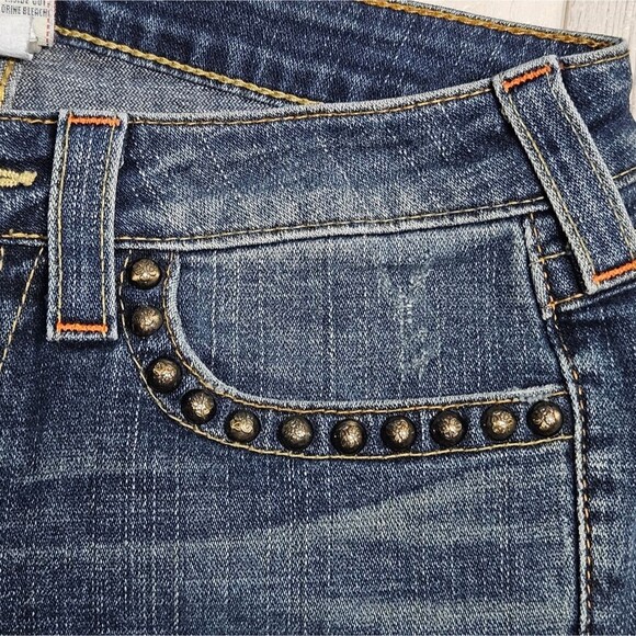 True Religion Billy Jeans Womens 30 Studs Details Flaps Pockets Mid Rise Western - Picture 7 of 15